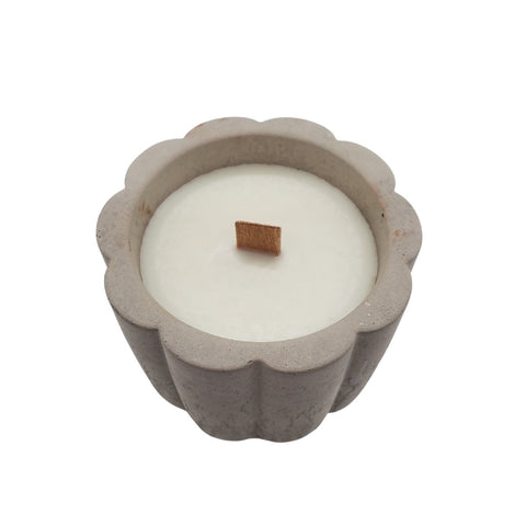 Concrete Blossom Candle by Natural Designs Co.