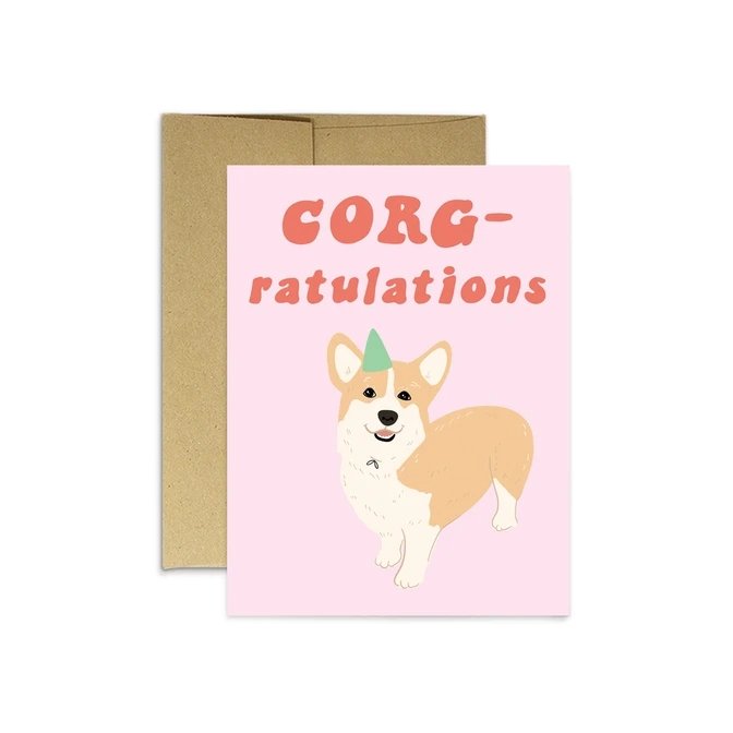 Corg-ratulations by Party Mountain Paper Co