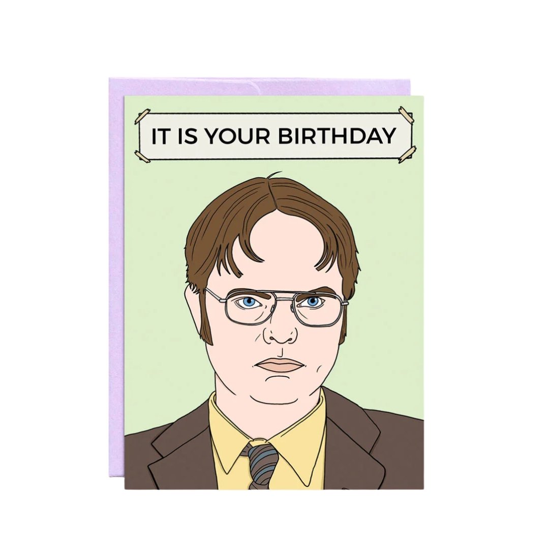 Dwight Birthday Card by Party Mountain Paper Co
