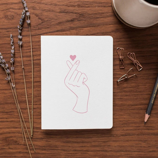 Finger Heart Letterpressed Card by Gotamago