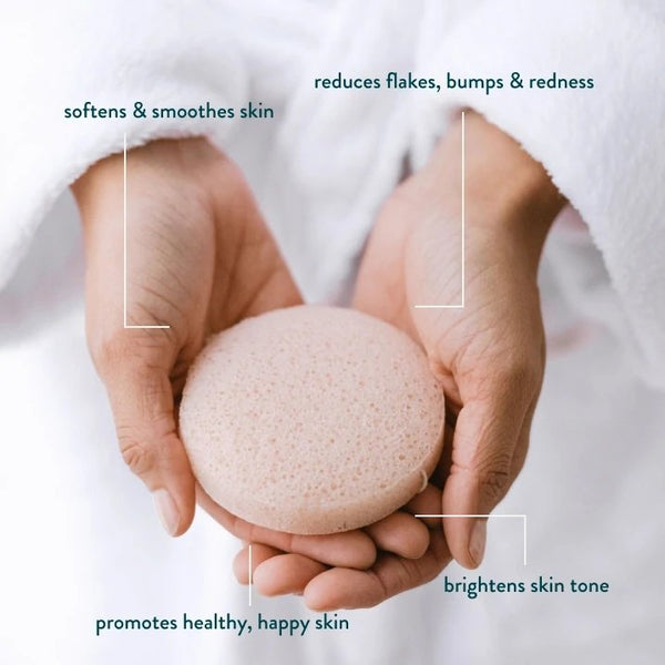 French Pink Clay Konjac Face Sponge by Wyld Skincare