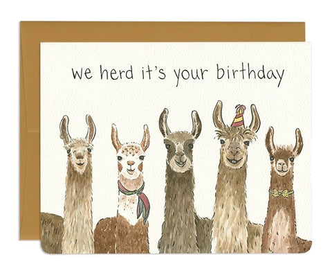 Llama Birthday Card by Gotamago