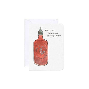 May the Sriracha Be with You Mini Card by Gotamago
