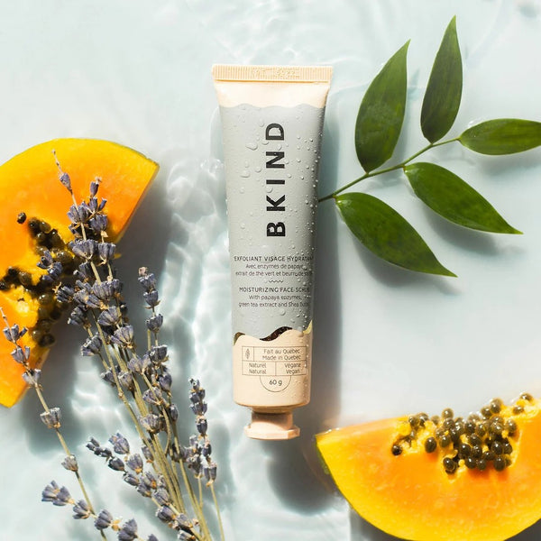 Moisturizing Face Scrub with papaya enzymes & green tea extract by BKIND
