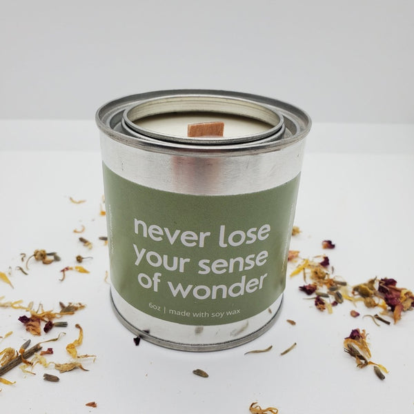 Never Lose your Sense of Wonder Tin Candle by Natural Designs Co.