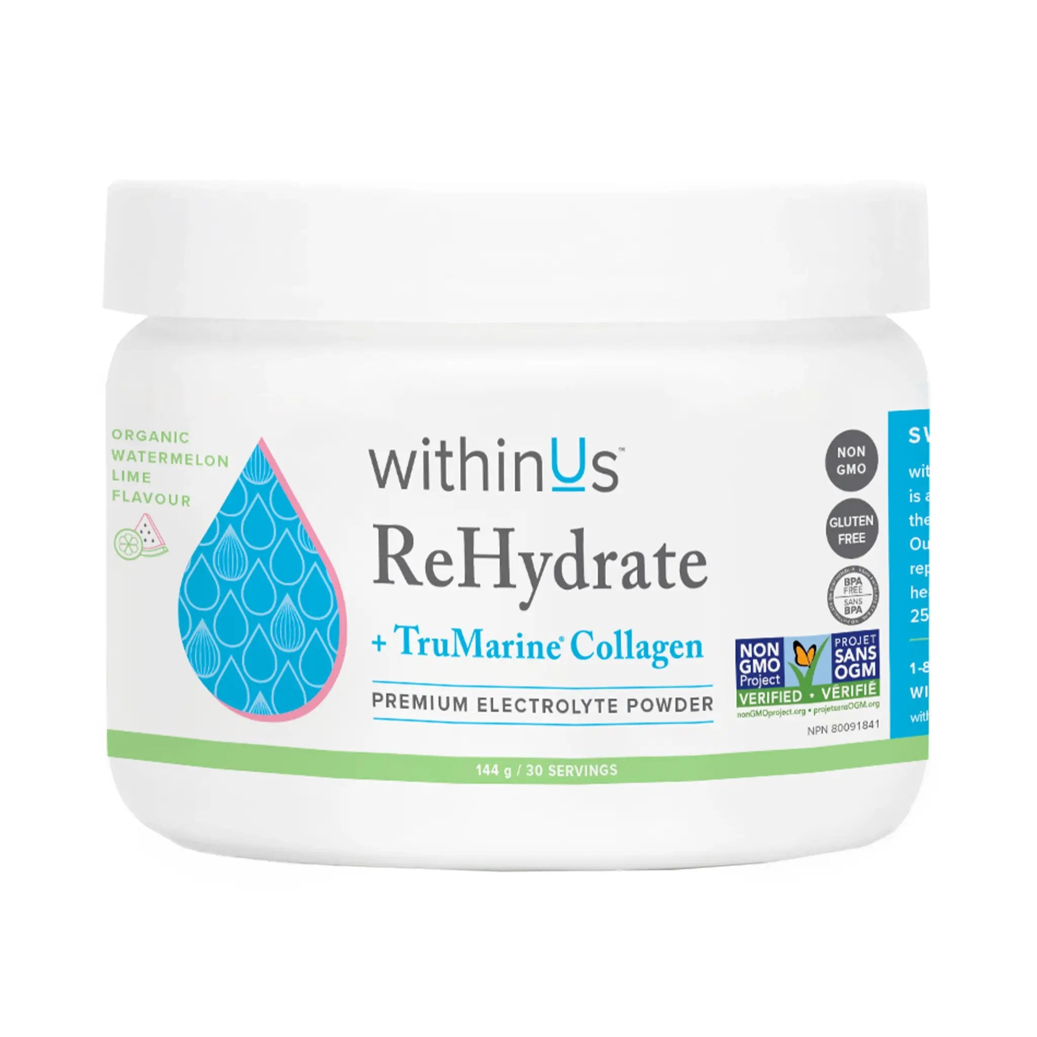 ReHydrate + TruMarine Collagen - Watermelon + Lime by WithinUs