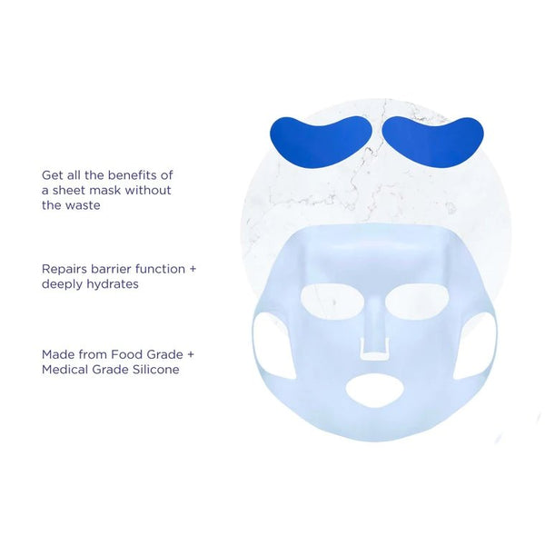 Reusable Silicone Sheet Mask Set for Face + Eyes by Province Apothecary