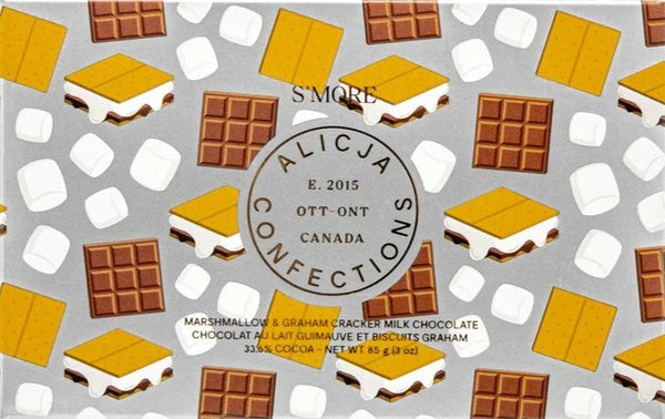 S'more • Marshmallow and Graham Cracker 33.6% Milk Chocolate by Alicja Confections