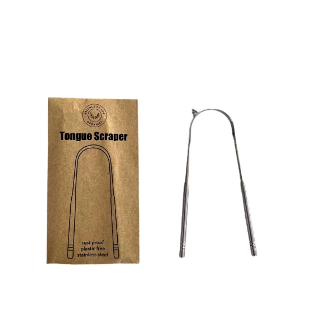 Stainless Steel Tongue Scraper by Essence of Life