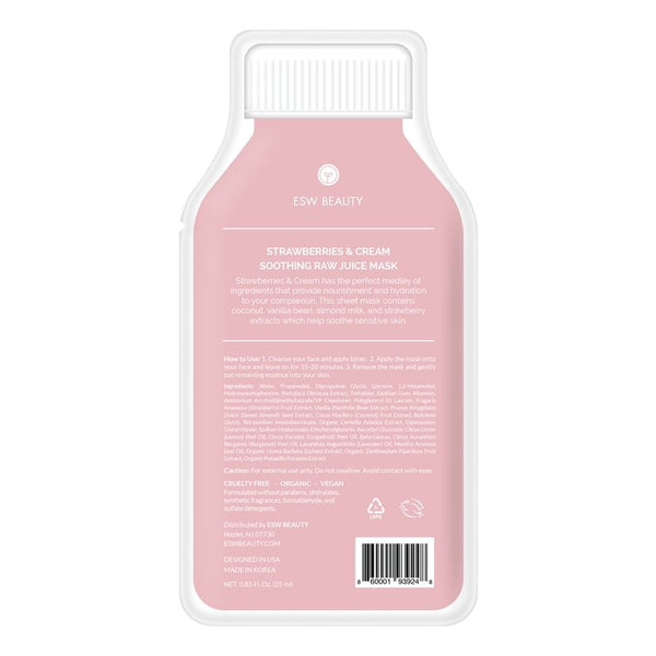 Strawberries & Cream Soothing Raw Juice Mask by ESW Beauty