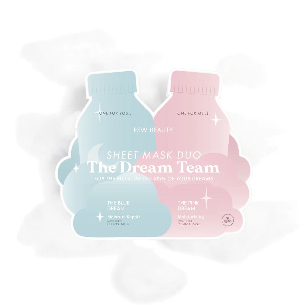 The Dream Team Sheet Mask Duo: For The Moisturized Skin of Your Dreams by ESW Beauty